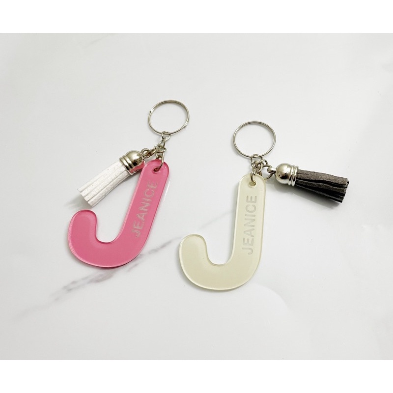 GANTUNGAN KUNCI INISIAL NAMA | CUSTOM INITIAL NAME KEYCHAIN | AKRILIK