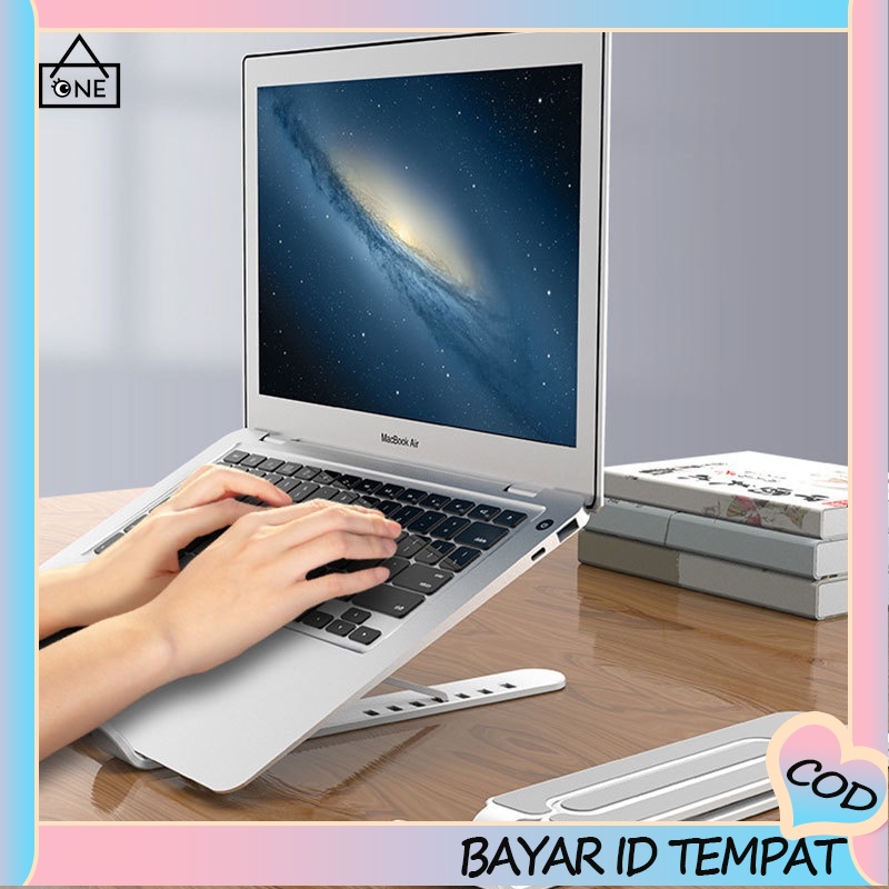 COD❤Stand Laptop Lipat Bahan Aluminum Alloy Untuk Macbook Pro A one