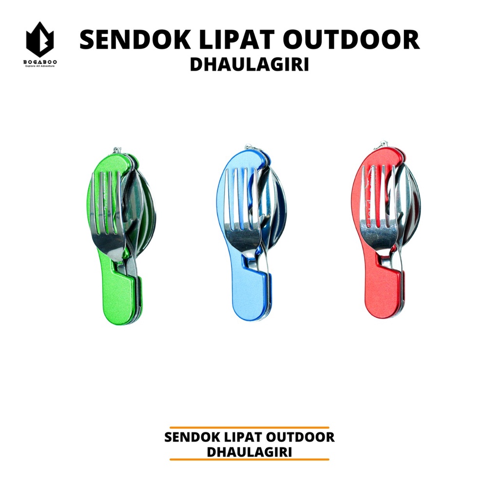 Bisa COD Sendok Lipat Dhaulagiri - Sendok Lipat 701 - Sendok 4 in 1 - multitool - folding - dh pocket spoon multitool 4 in 1