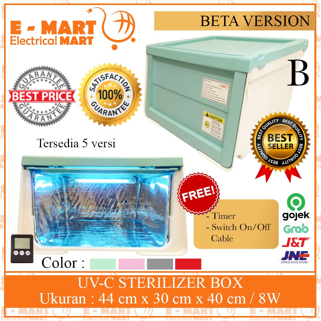 PROMO Box Sterilisasi dengan UVC Lamp / Sterilizer Box UVC / Anti Bakteri Virus / UV C BOX