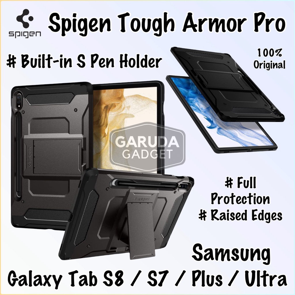 Case Samsung Galaxy Tab S7 FE / S8 / S8 Plus / S7 / S7 Plus / Ultra Spigen Tough Armor Pro Shockproo