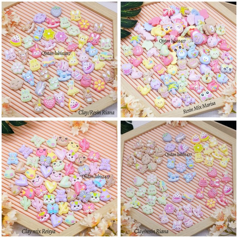 Resin|Clay Playtopia RRM(Reisya,Riana,Marisa,Animal give)10 pcs