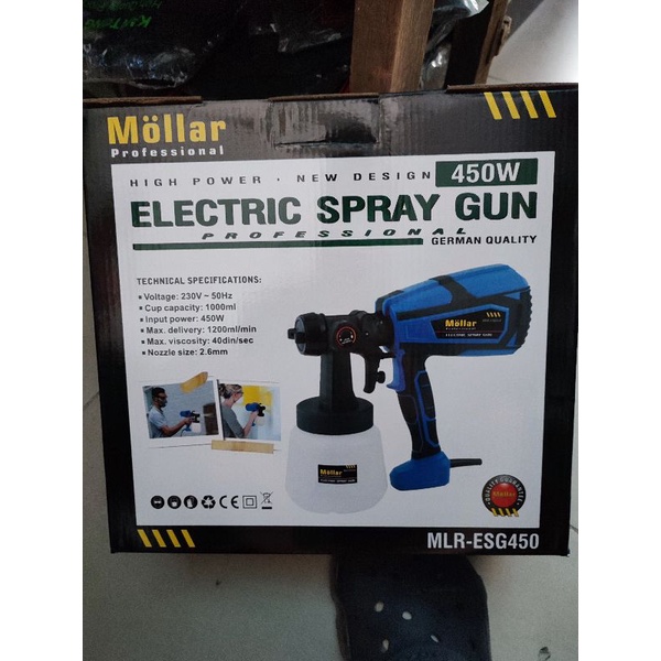 mollar ESG450 electric spray gun 450w alat semprot cat listrik ESG 450