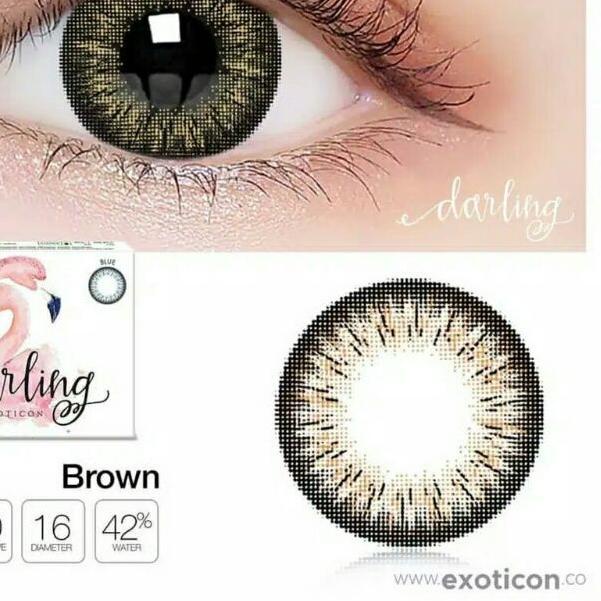 ☊ SOFTLENS DARLING BROWN MINUS -0.50 S/D -6.00 ❉