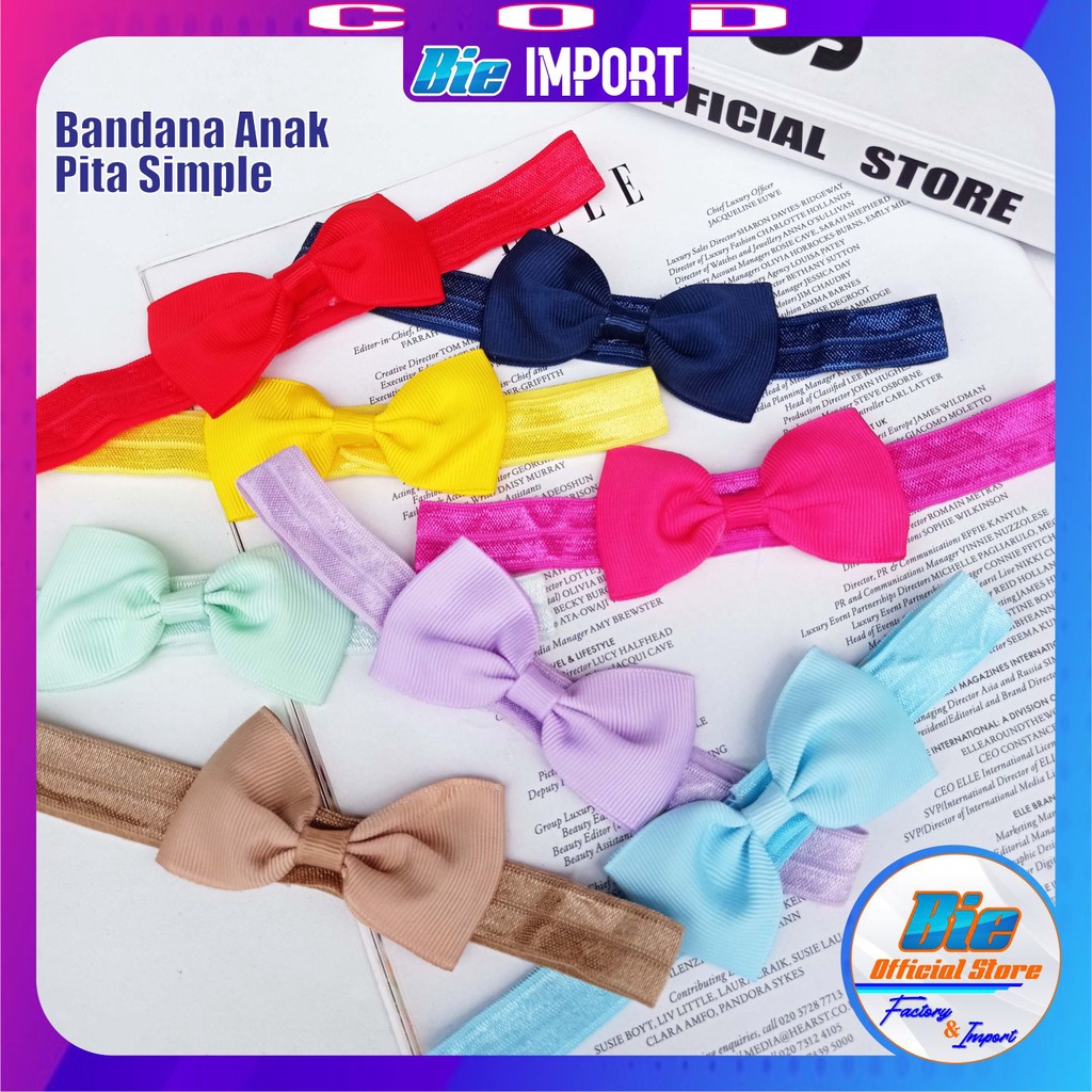 Bandana Anak Pita Simple Impor Best Seller