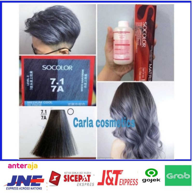 cat rambut matrix socolor 7.1/7A + oxidan't