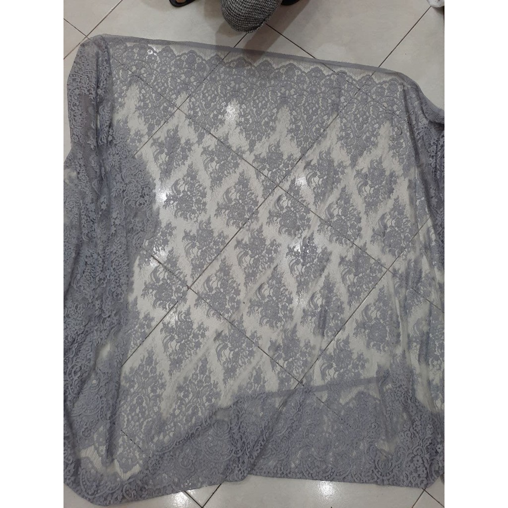 ABHA - Kebaya Brokat Semi Italy Solitess / Bahan Kebaya Wanita Bali / Kain Kebaya Semiprancis 2.5m