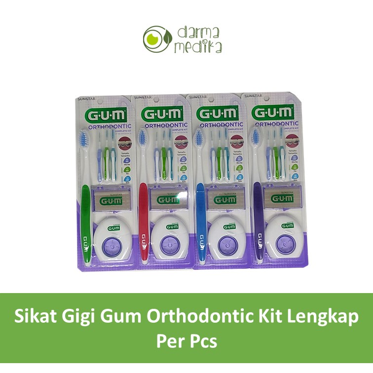 Sikat gigi GUM Ortho orthodontic Kit lengkap untuk pasien Behel Kawat Gigi