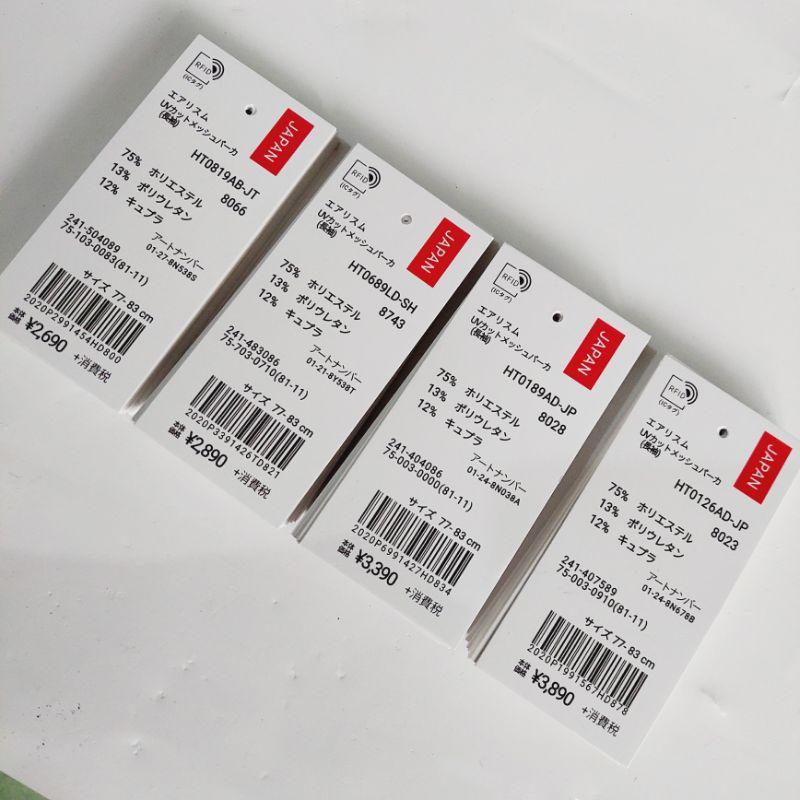 

hangtag label baju 4,5x9,5 japan 100 pcs hang tag hantag handtag handstag hentek price tag lebel merek baju label baju ready stok