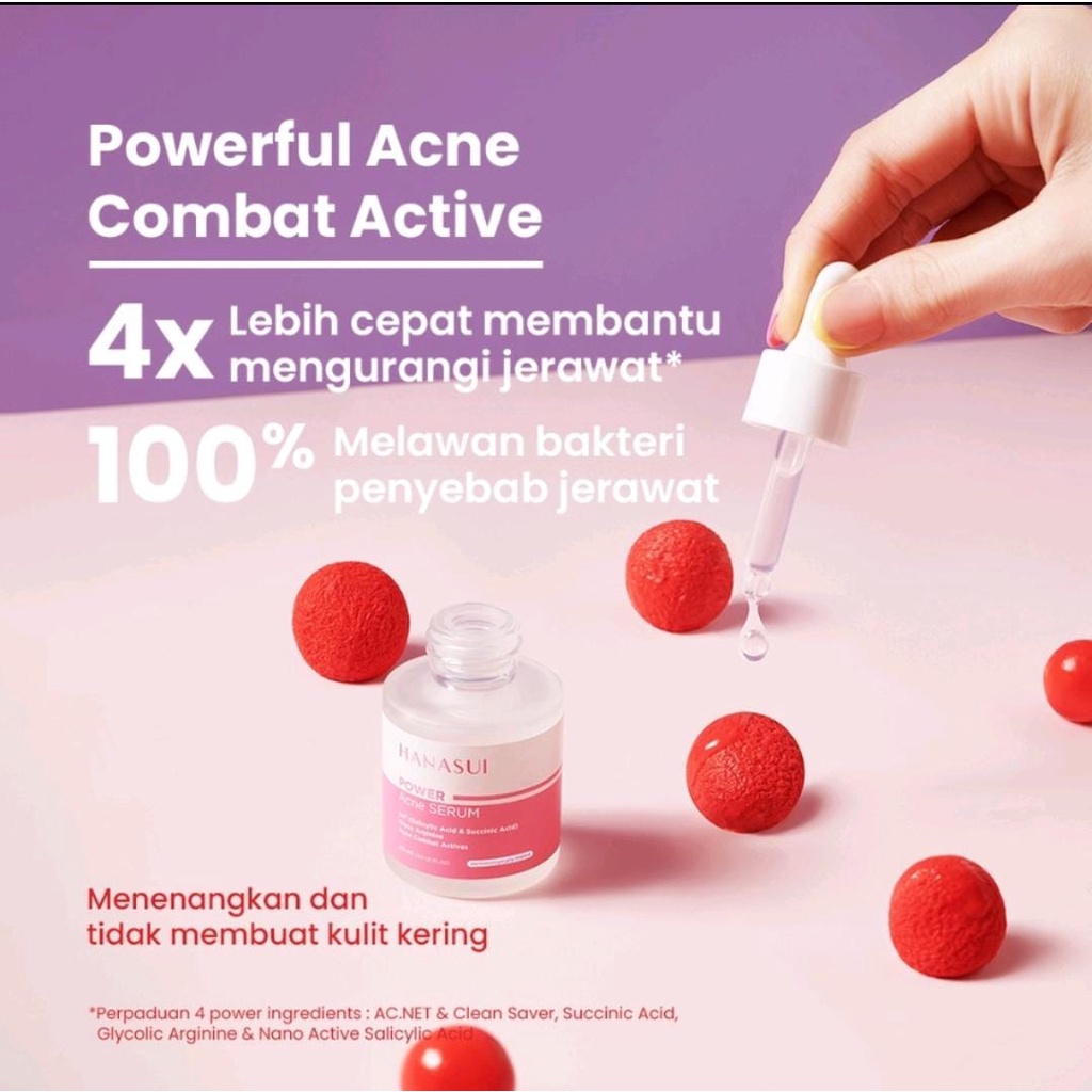 HANASUI SERUM POWER SERIES -BRIGHT BAKUCHIOL ACNE PEELING BARRIER BPOM