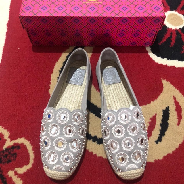 Preloved Tory Burch Yasmin Espadrilles Dust Storm