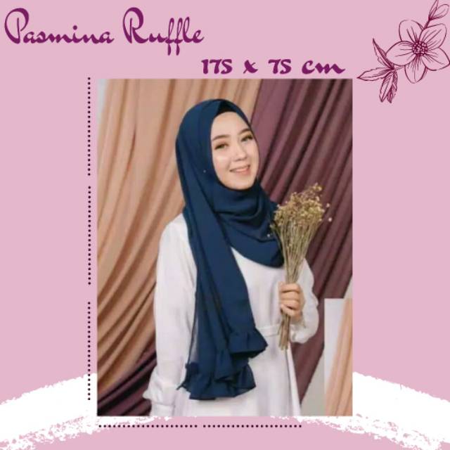 Hijab Pasmina Rempel Ruffle