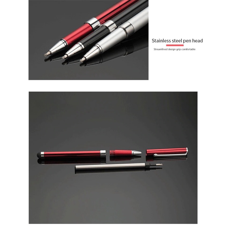 Stylus Pulpen Universal Touchscreen TRIPLEDI 2in1 Tablet iPad Samsung iPhone Ballpoint