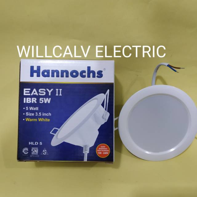 LAMPU DOWNLIGHT LED HANNOCHS EASY II IBR 5W 5WATT 5 W - LAMPU LED HANNOCHS EASY II IBR  5W 5WATT CAHAYA  KUNING