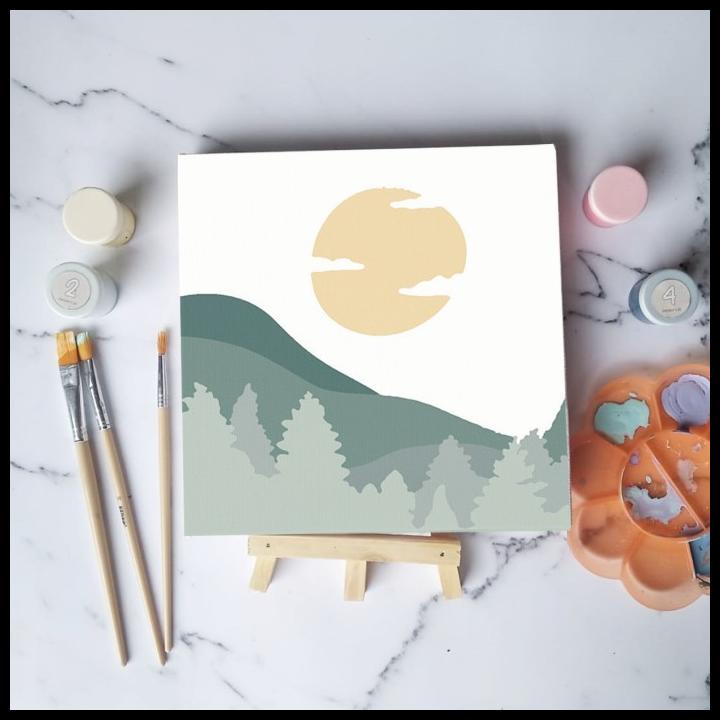 

Paint By Number Lukisan Gunung Mountain Canvas 20X20 Cm