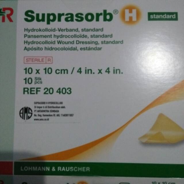 suprasorb H hydrokolloid untuk balutan luka ringan, luka post op