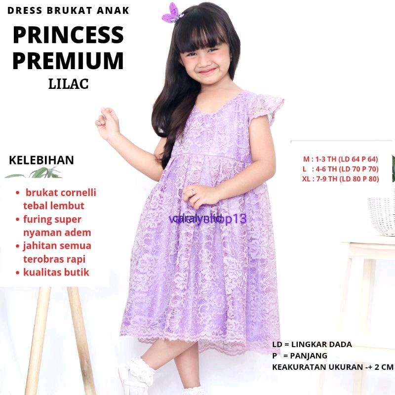 Dress anak dress Brukat premium anak  dress pesta