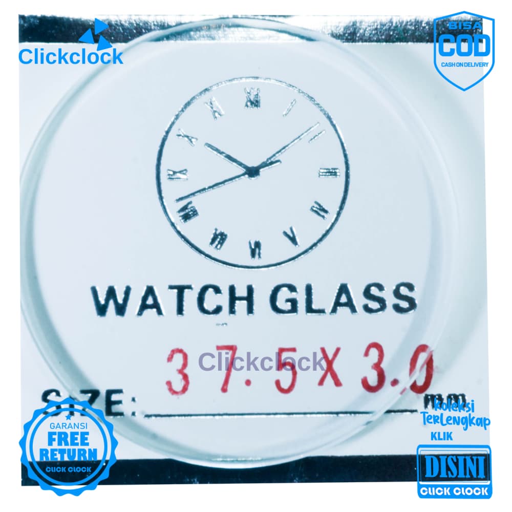 Kaca Jam Kaca Bahan Watch Glass PNC-375 Bagus 3,75 cm