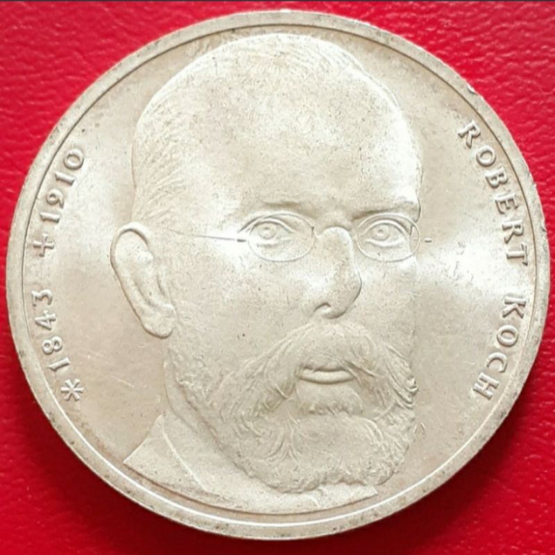 Uang Koin Perak Kuno 10 Deutsche Mark Jerman Tahun 1993 Silver Coin