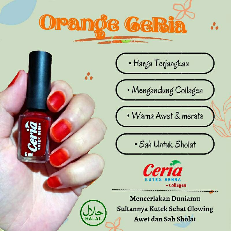 [ORANGE] CERIA KUTEX HENNA KUTEK HALAL KUTEK MUSLIMAH SAH SHOLAT