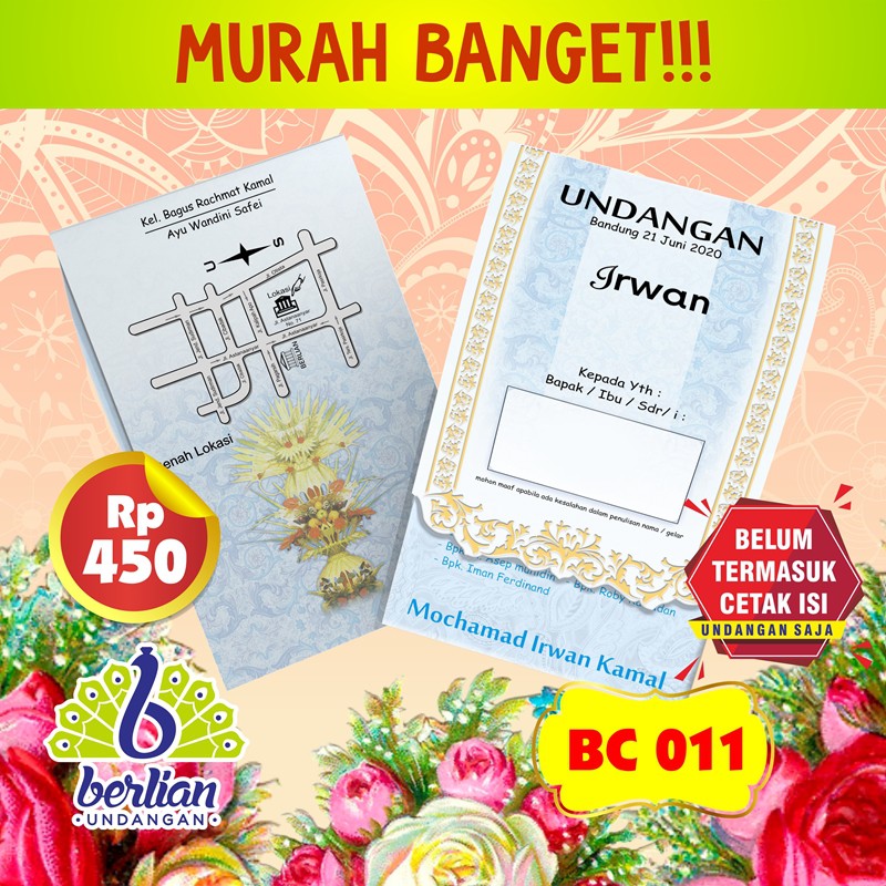 Blangko Undangan Khitan Murah Series Bc 011 Janur