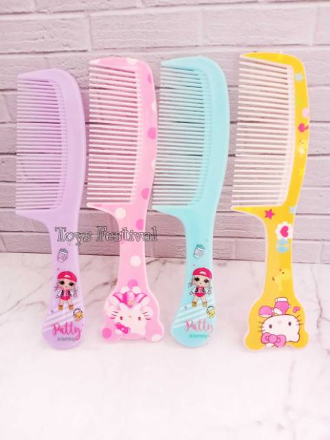 Sisir Fancy Anak Gagang panjang karakter