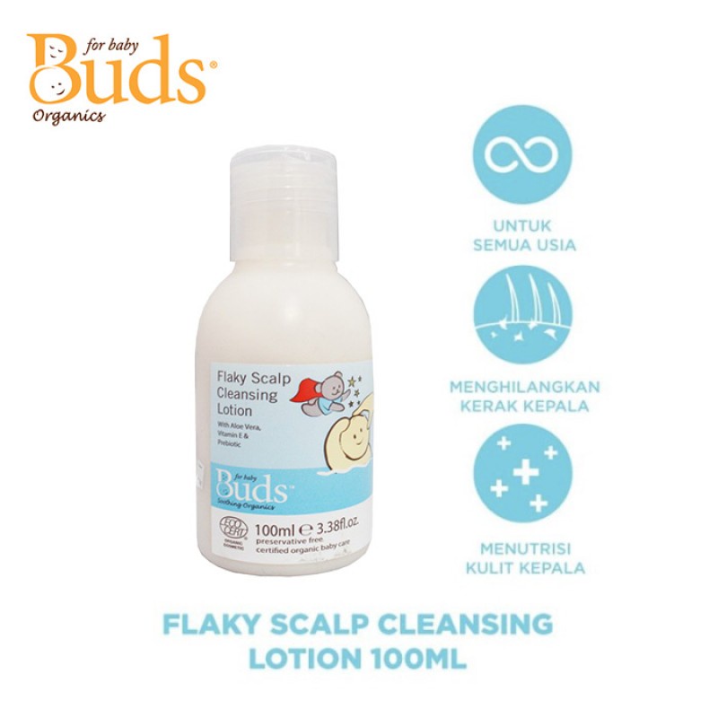 Buds Flaky Scalp Cleansing Lotion Penghilang Kerak Kepala Bayi 100 ml