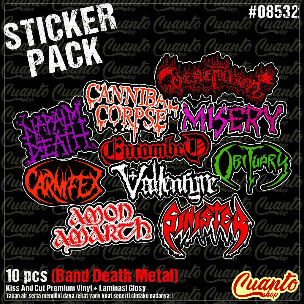 Sticker Pack 10pc Band Death Metal