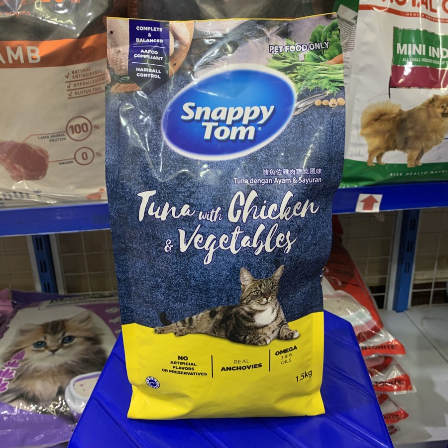 Snappy Tom Tuna Chicken 1.5kg Dry Food Makanan Kucing