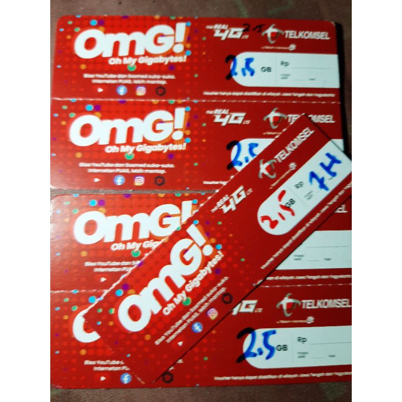 Voucher Telkomsel 2,5gb 7 hari DIY Jateng