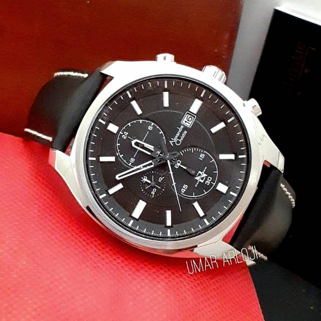 Jam Tangan Pria Alexandre Christie Ac 6550 Mc Nano Ceramic Leather Original