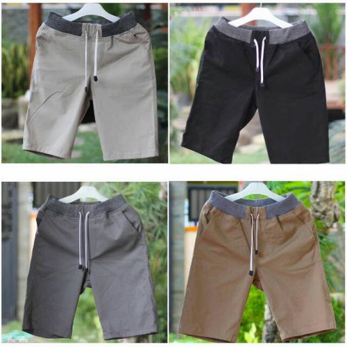 CELANA RIB PENDEK PRIA - Celana Rip Dewasa Jova Twill - Celana Chino Polos