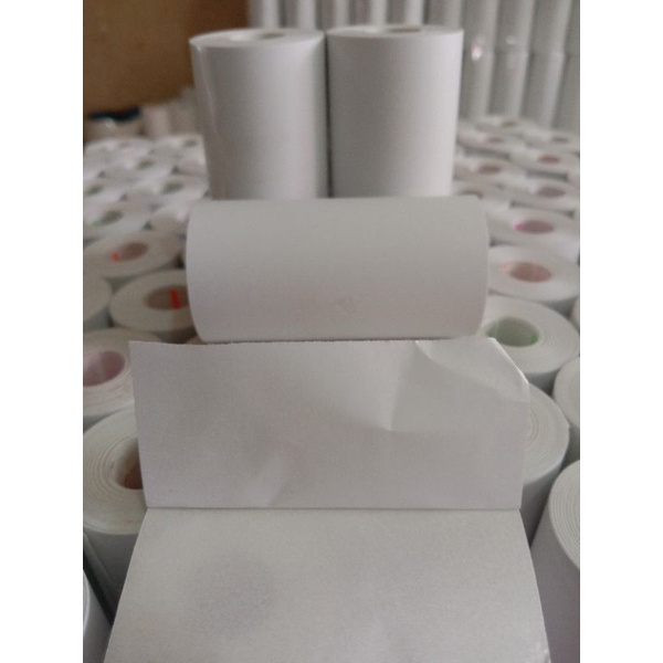 

paket 50 pcs kertas thermal stiker label 58*30