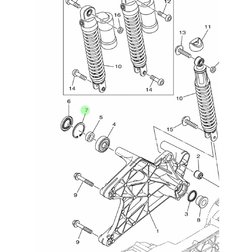 CIRCLIP KLIP BEARING LAHER SWING ARM AEROX 155 LAMA LEXI XMAX X MAX 250 ORIGINAL YGP 99009-47500