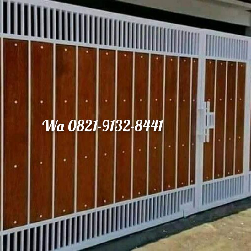 Jual Pintu gerbang pagar rumah minimalis Jogja murah harga per meter