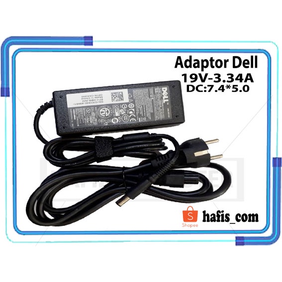 Adaptor Dell 19V-3.34A DC 7.4*5.0