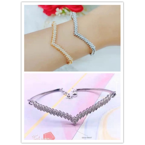 Set Perhiasan Xuping Gelang Dan Cincin Permata 1103