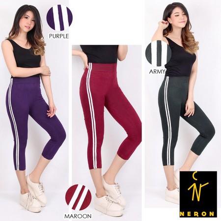 Legging List Polos 7 8 Bisa Buat Olahraga Jumbo