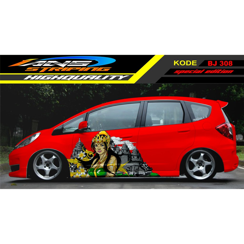 STIKER MOBIL JAZZ BRIO AGYA SRIKANDI / DECAL STICKER MOBIL / STICKER MOBIL SRIKANDI