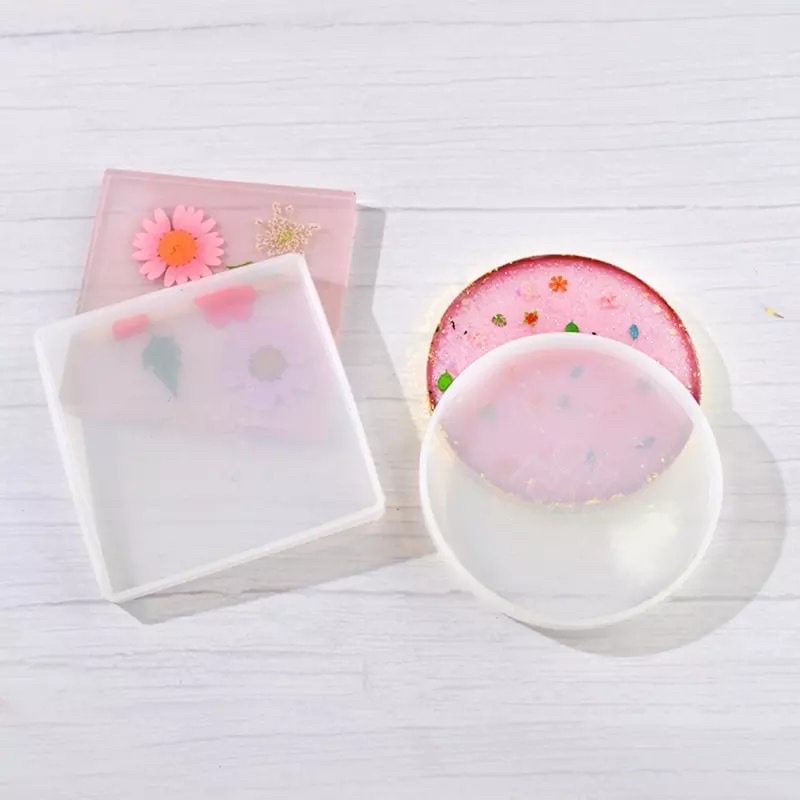 cetakan silikon nampan / cetakan resin bulat / cetakan resin kotak / cerakan resin hati / cetakan resin coaster / coaster resin mold / cetakan resin tatakan / cetakan resin besar