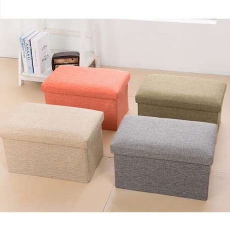 Storage Box Stool Foldable Kotak Penyimpanan Tempat Lipat Sofa Toy Box Kotak Organizer Container Baju Mainan