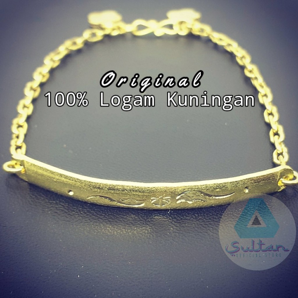 [LAPIS EMAS 24K ORIGINAL] SULTAN BRACELET GELANG LOGAM KUNINGAN #GK022