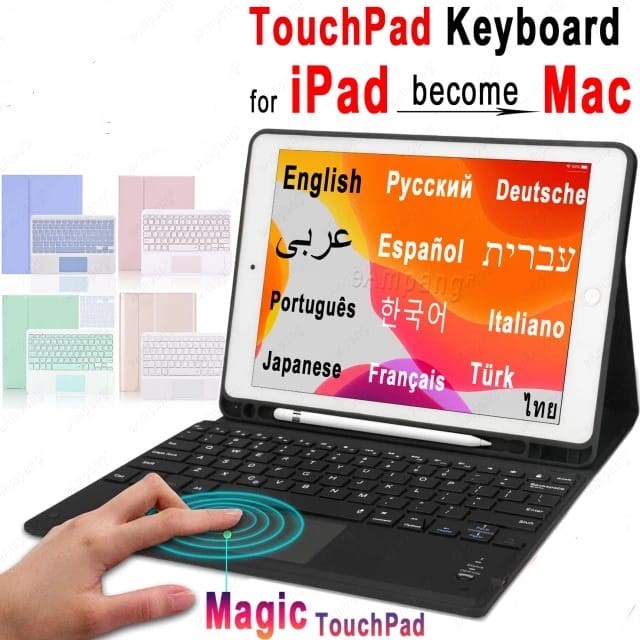 CASE IPAD 10 2022 10.9 INCH IPAD 9 8 7 10.2 INCH TOUCHPAD BLUETOOTH KEYBOARD WIRELESS