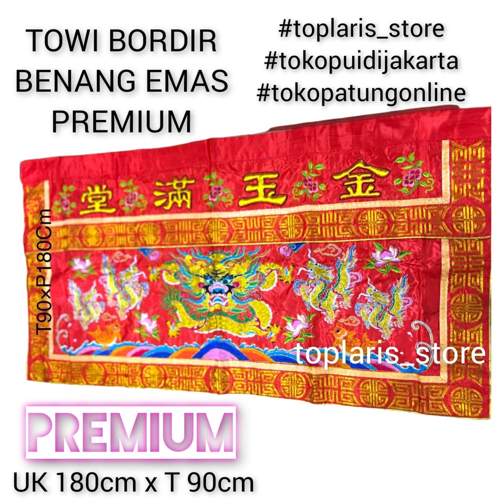 Towi Premium Full Bordir Benang Emas Taiwan 022