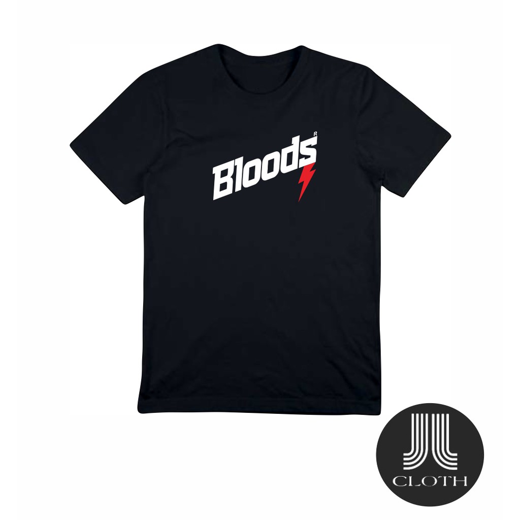 T-SHIRT BAJU KAOS DISTRO PRIA WANITA BLOODS COMBED 30S MURAH