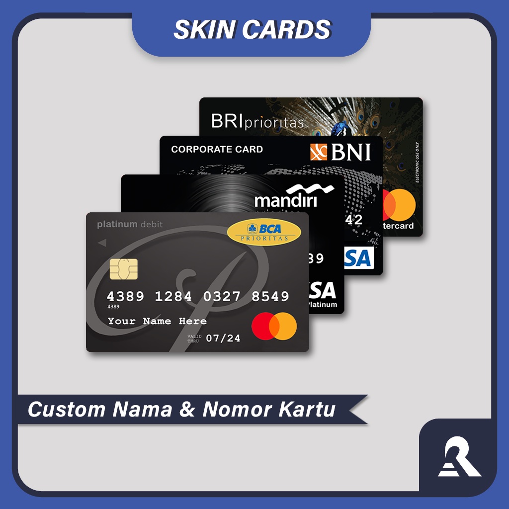 BCA BNI Mandiri BRI Kartu Prioritas (Skin / Sticker Kartu ATM, Flazz, Debit/Kredit) Sticker ATM, Ski