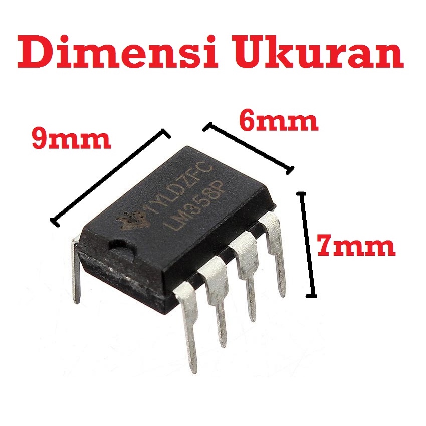 [HAEBOT] IC LM358 P LM358p DIP Dual Komparator Low Power OP AMP Operational Amplifier Hemat Daya Dua Channel Penguat Sinyal Elektronik