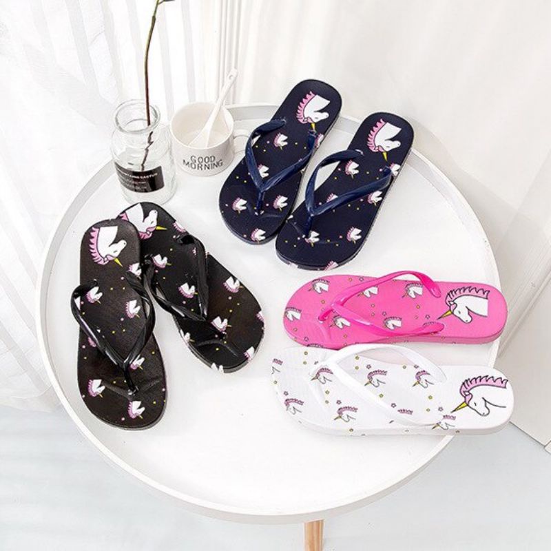 Sandal Jepit Wanita Dewasa Motif Unicorn/Kuda pony