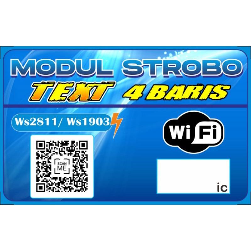 NEW MODUL STROBO TEXT 4 BARIS ( WIFI/WAVE)