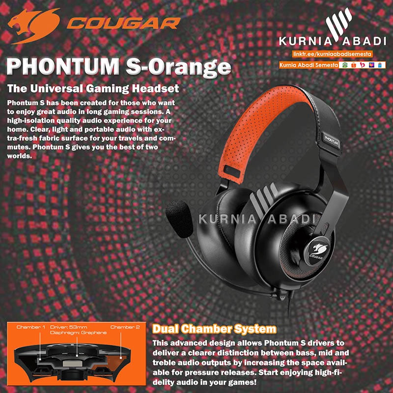 COUGAR GAMING HEADSET PHONTUM S / PHONTUM S PINK